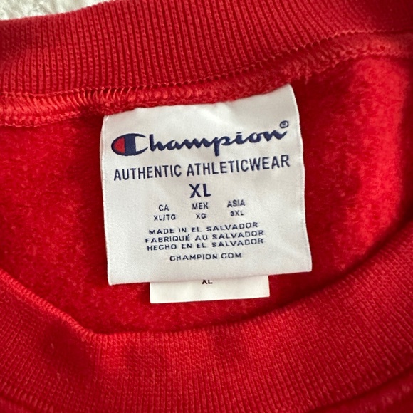 Champion East Stroudsburg University ESU Crewneck Sweatshirt Pullover Red XL - Picture 2 of 10